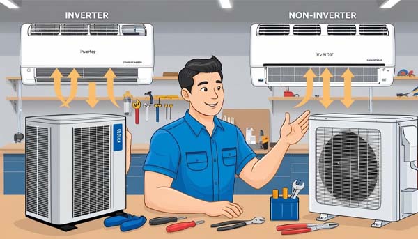 [So sánh] Máy lạnh tủ đứng Inverter và NonInverter: Loại nào tiết kiệm điện hơn cho gia đình Bình Phước? (Người dùng muốn so sánh các công nghệ của máy lạnh và lựa chọn loại phù hợp để tiết kiệm điện năng.)